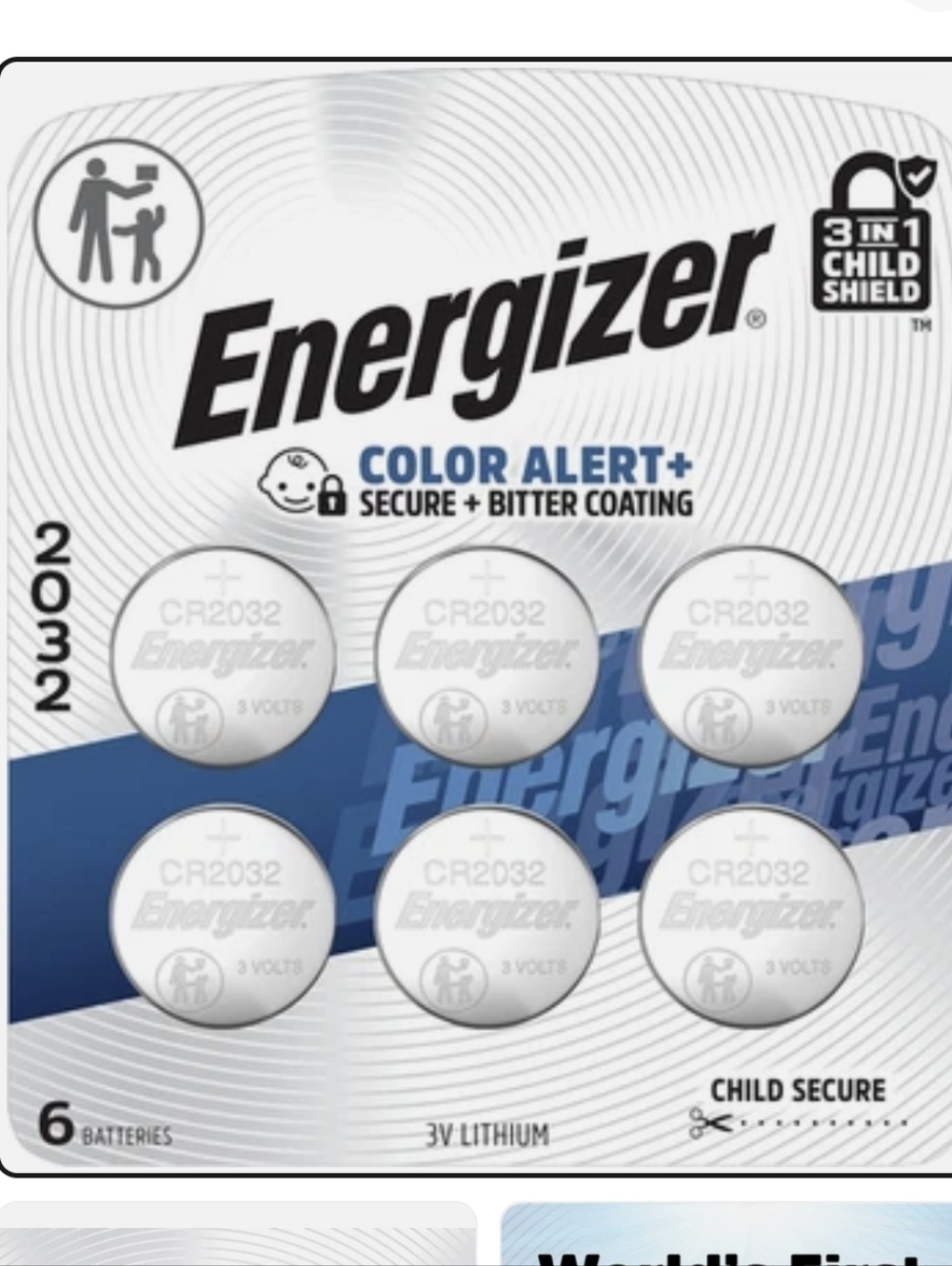Energizer 2032 Batteries 3 V Lithium Coin 2 Pack